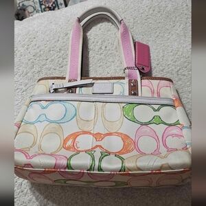 Coach Pastel Multicolor Tote Bag